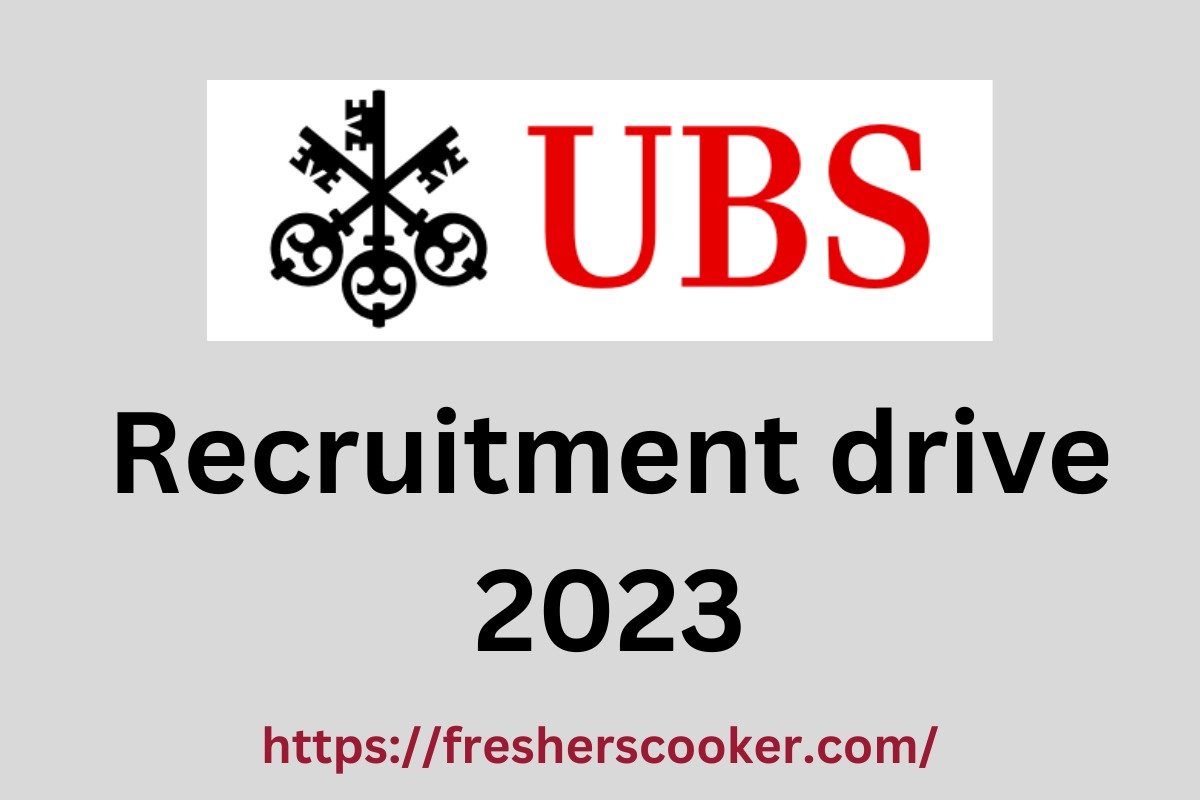 UBS Jobs Recruitment 2023