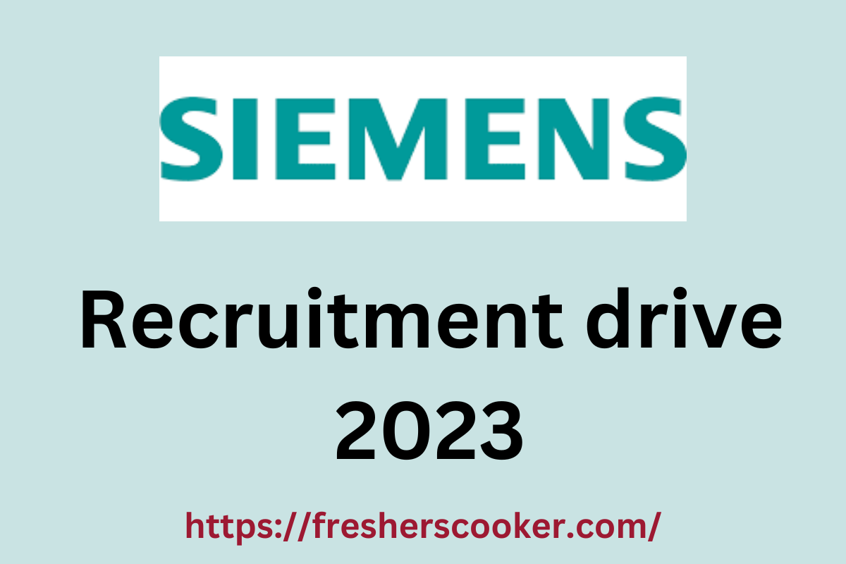Siemens Fresher Jobs 2023