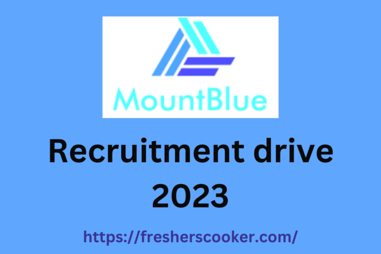 MountBlue Freshers Recruitment 2023
