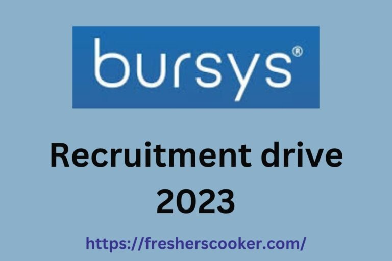 Bursys Recruitment 2023