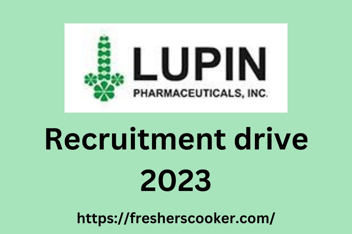 Lupin Recruitment 2023