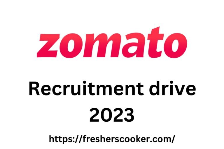 Zomato Jobs Recruitment 2023