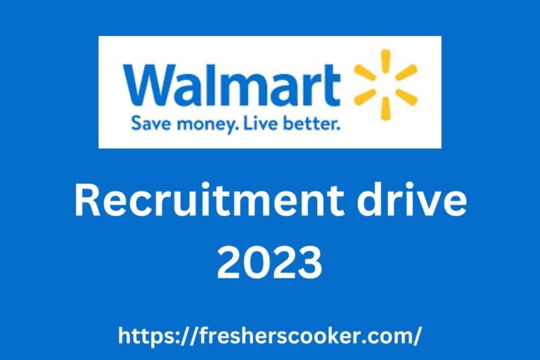 Walmart Freshers Recruitment 2023